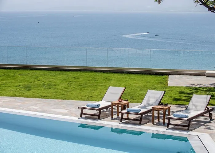 别墅 Sunrise Majestic Seaview With Private Pool 赫索尼索斯